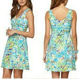 Lilly Pulitzter Sea Soiree Shianne V-neck midi dress